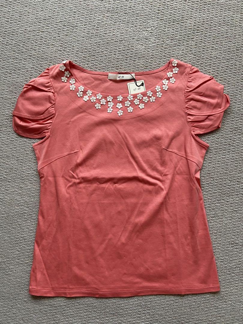 ☆新品☆エフデ　フラワー　カットソー　ブラウス☆
