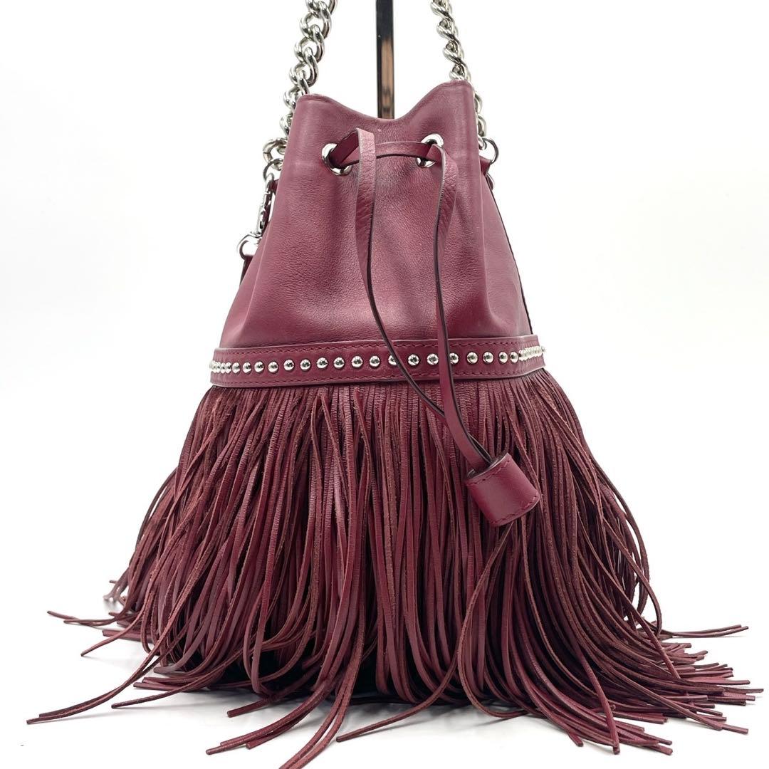 極美品●J&M DAVIDSON ショルダーバッグ カーニバル チェーン レザー 極美品●J&M DAVIDSON ショルダーバッグ カーニバル チェーン レザー