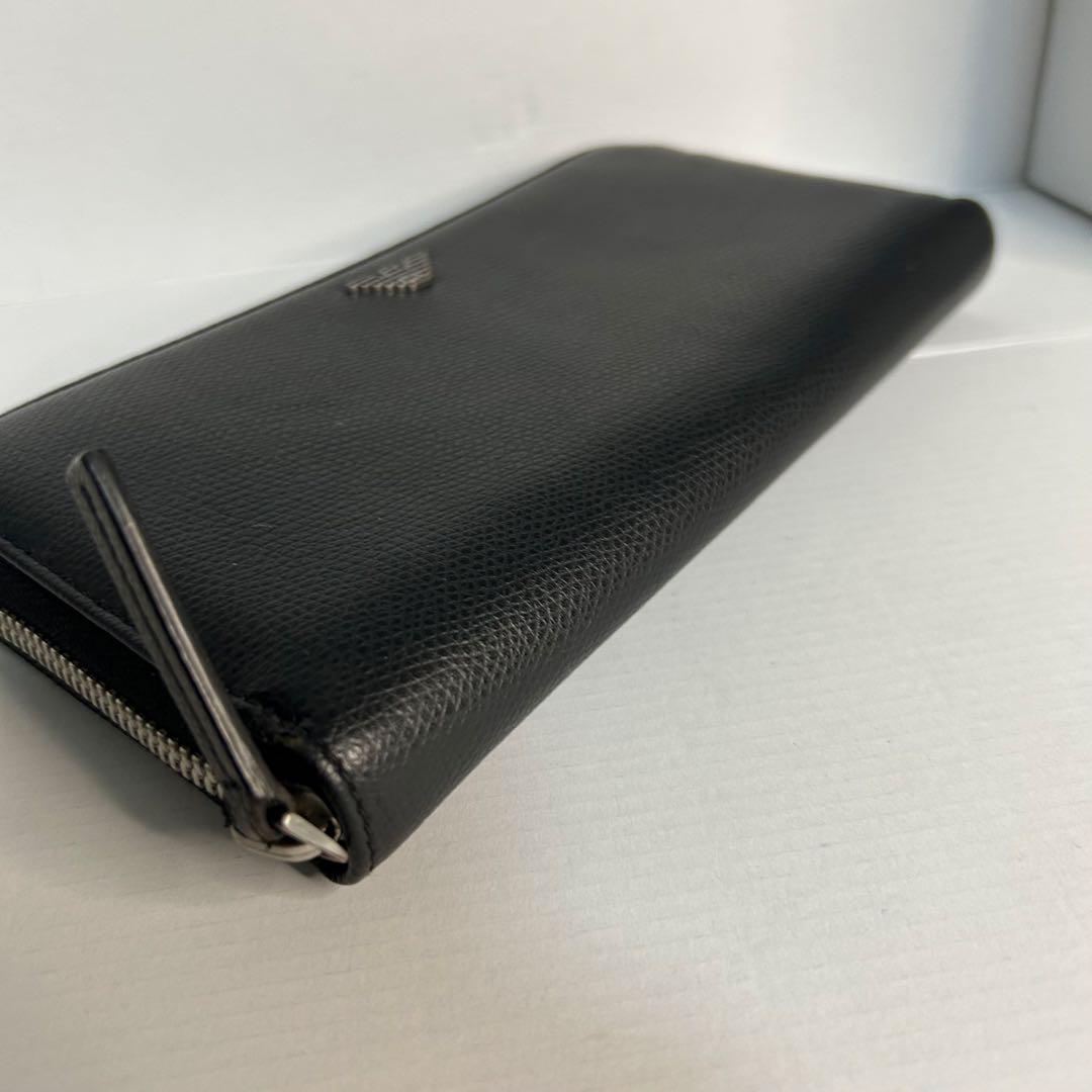 未使用】 EMPORIO ARMANI 長財布 ラウンドファスナー レザー