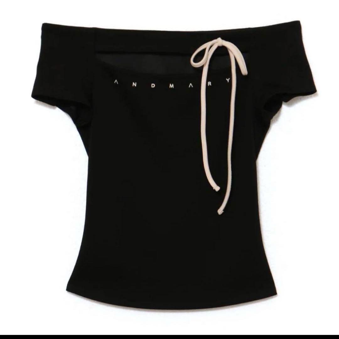 【最安値】andmary Dada ribbon tops black