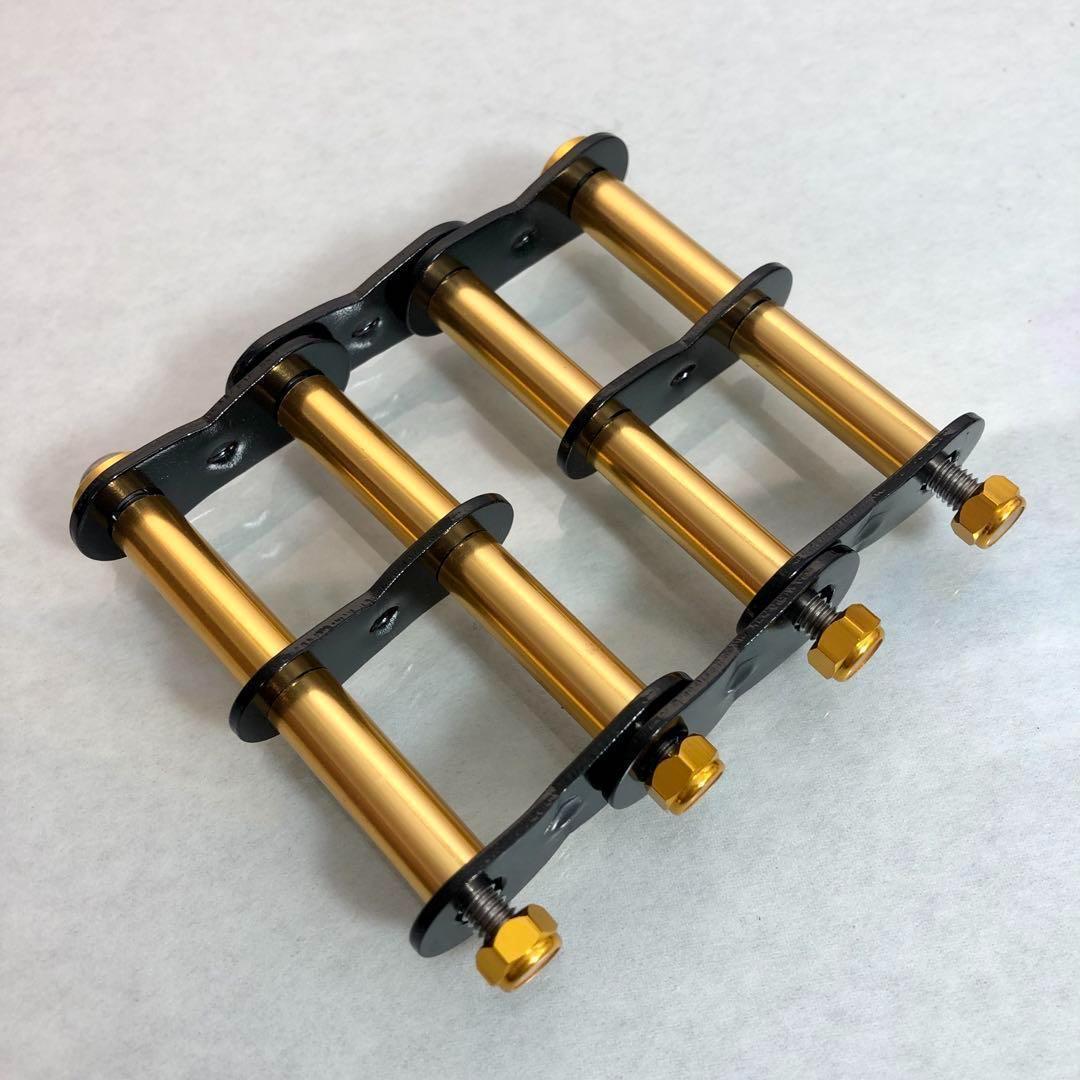 ベルトループ対応 腰道具カスタムチェーン ブラックベース メタリックゴールド6組 ベルトループ対応 腰道具カスタムチェーン ブラックベース メタリックゴールド6組