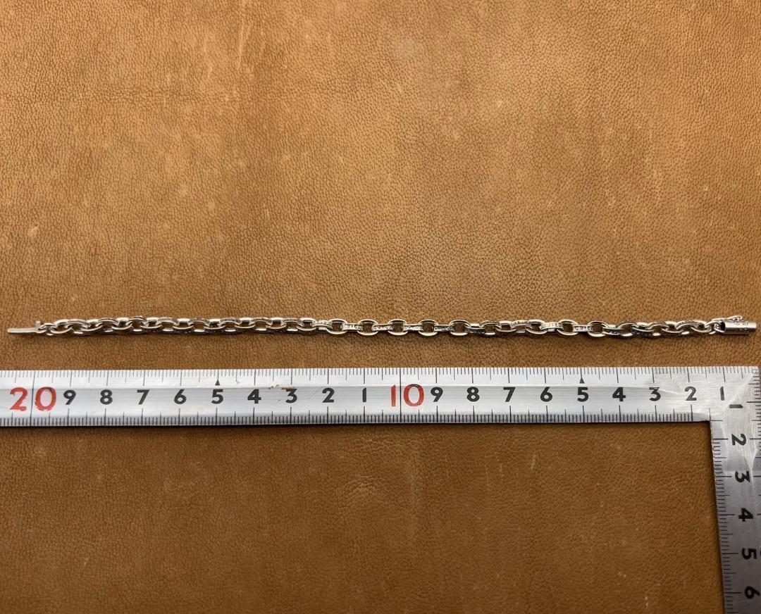 ペーパーチェーン ブレスレット シルバー 925 20cm 4201 メンズ