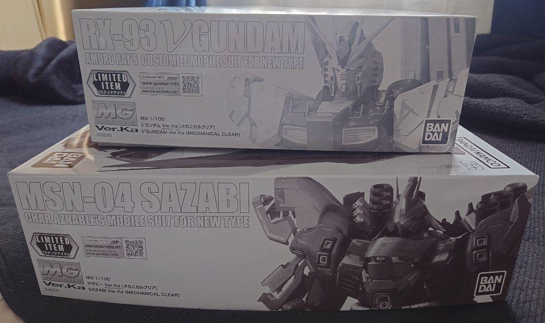 新品未組立 MG νガンダム＆サザビー Ver.K.a(メカニカルクリア)