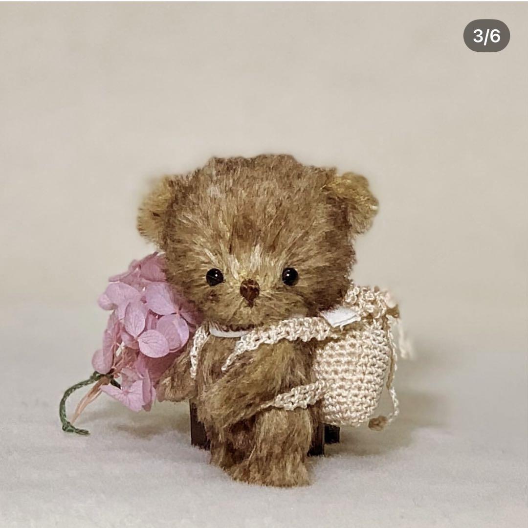 テディベア 小さなくま 可愛い熊 茶色毛 シュタイフ ぬいぐるみ ハンドメイド