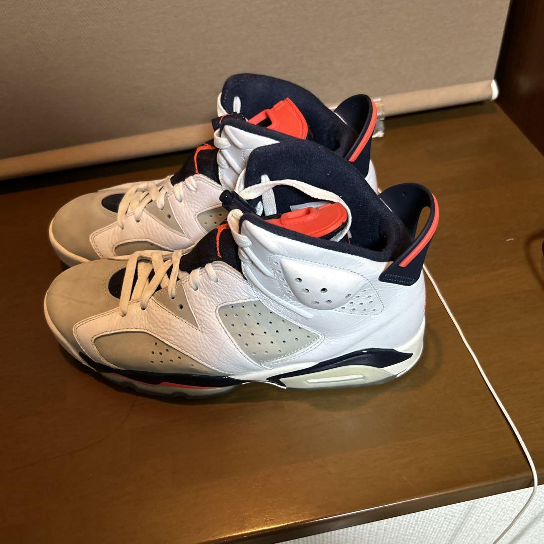 Air Jordan 6 ホワイト/ネイビー/オレンジ