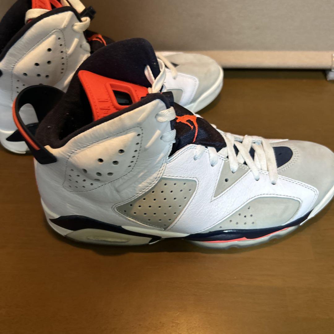 Air Jordan 6 ホワイト/ネイビー/オレンジ