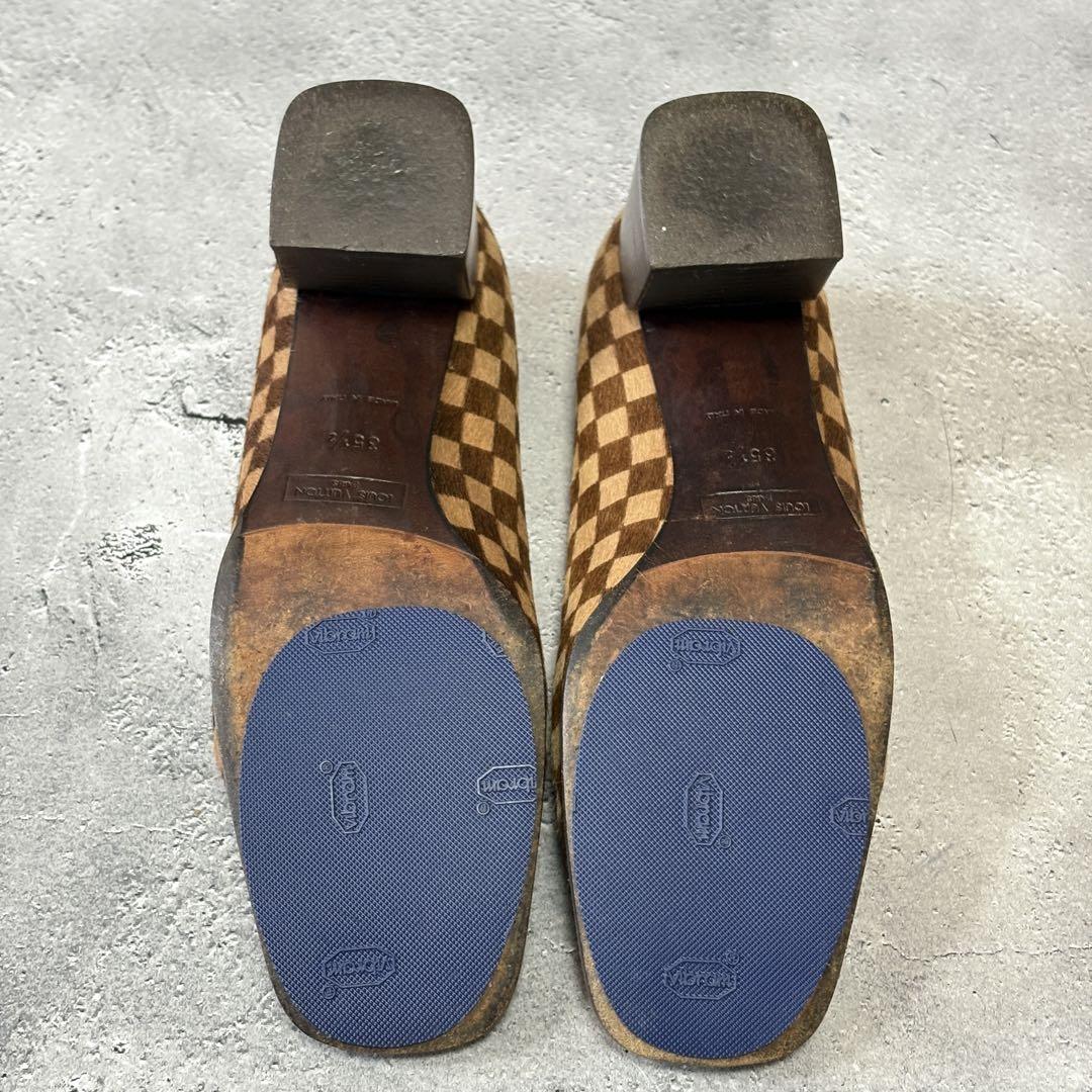 ルイヴィトン LOUIS VUITTON スクエアトゥパンプス ダミエ 35.5