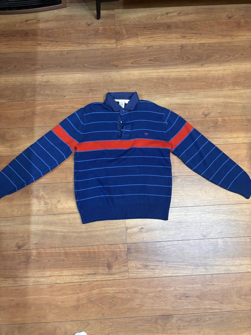 70s ocean pacific オーシャンパシフィック ニットポロ ボーダー