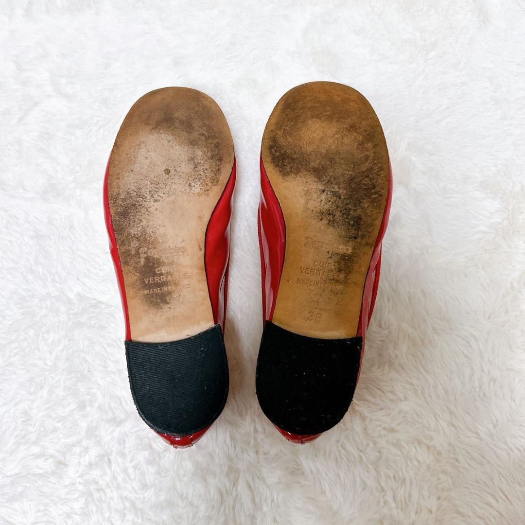 Repetto レペット サンドリオン バレエシューズ レッド エナメル 　24
