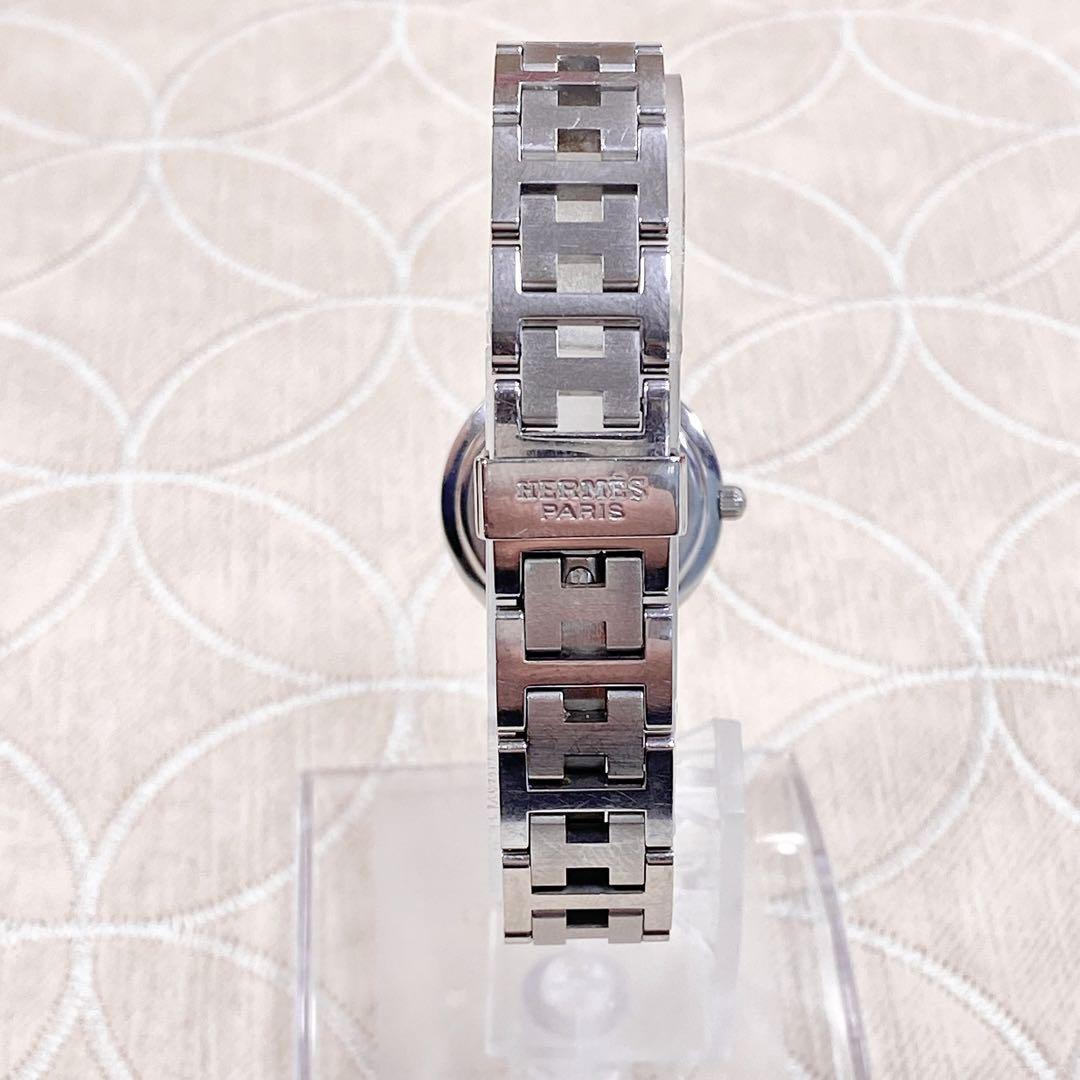 608☆美品☆ HERMES クリッパー CL4.210 ピンク 文字盤 箱