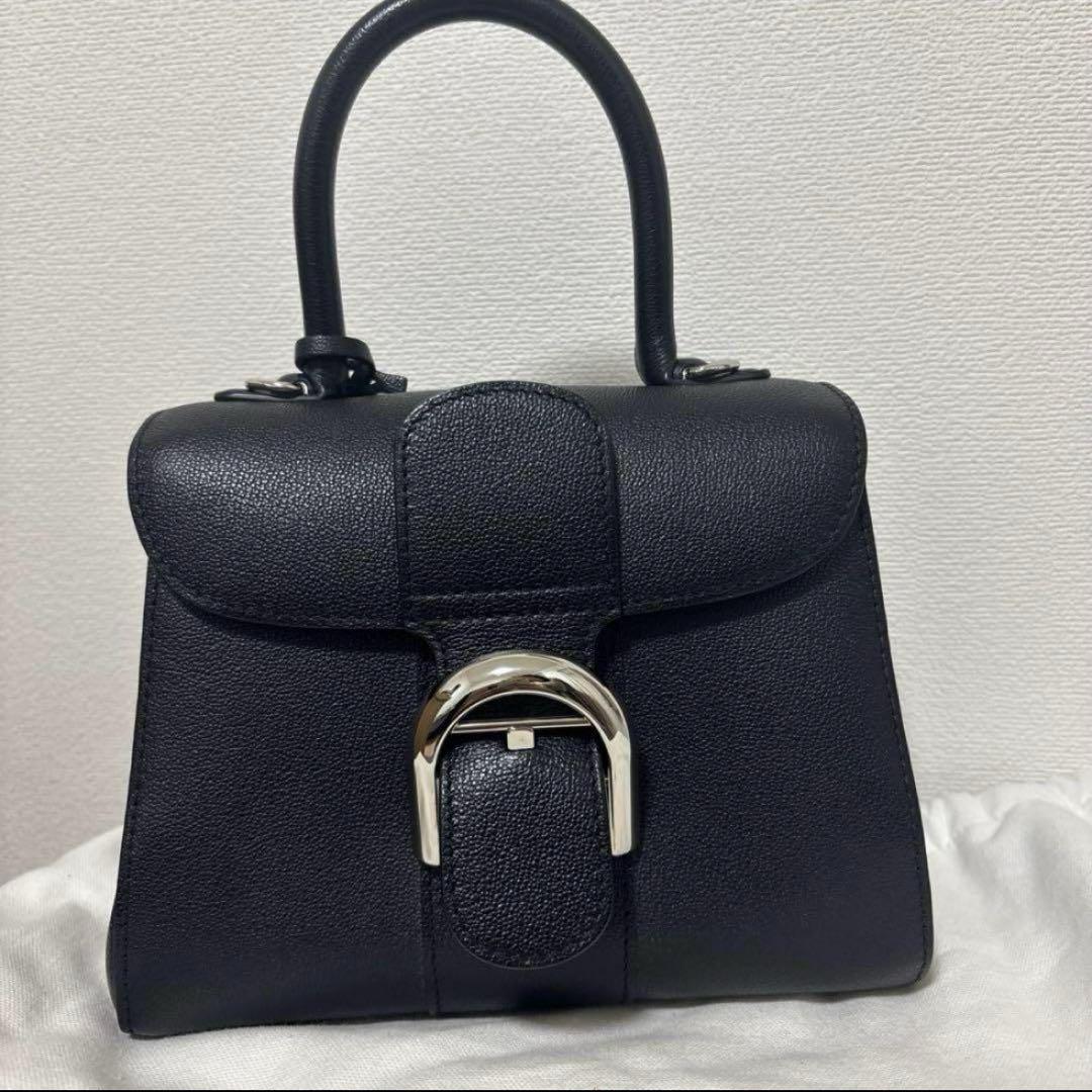 【関税込】国内即発 Delvaux ブリヨン ミニ ロデオカーフ 美品 delvaux ブリヨン ミニ ブラック ロデオカーフ シルバー