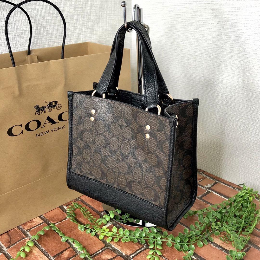 ≪新品≫COACH ハンドバッグ ショルダー シグネチャー ダークブラウン（小） 販売再開予定