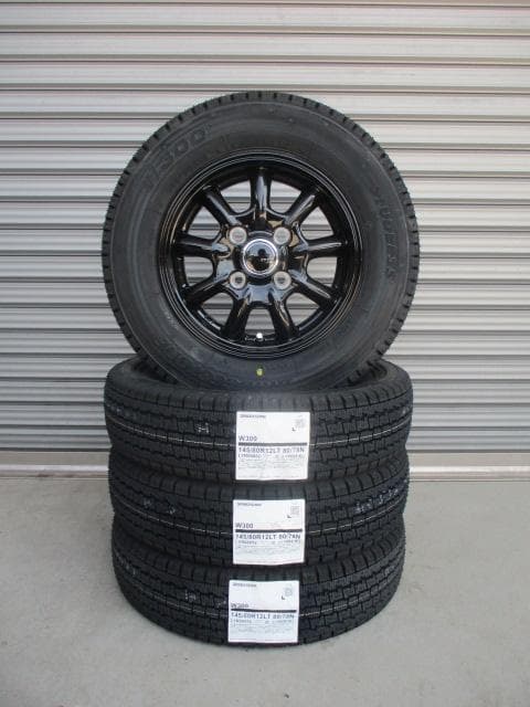 ブリヂストンスタッドレスセット☆145/80R12LT☆Nバン・ハイゼット