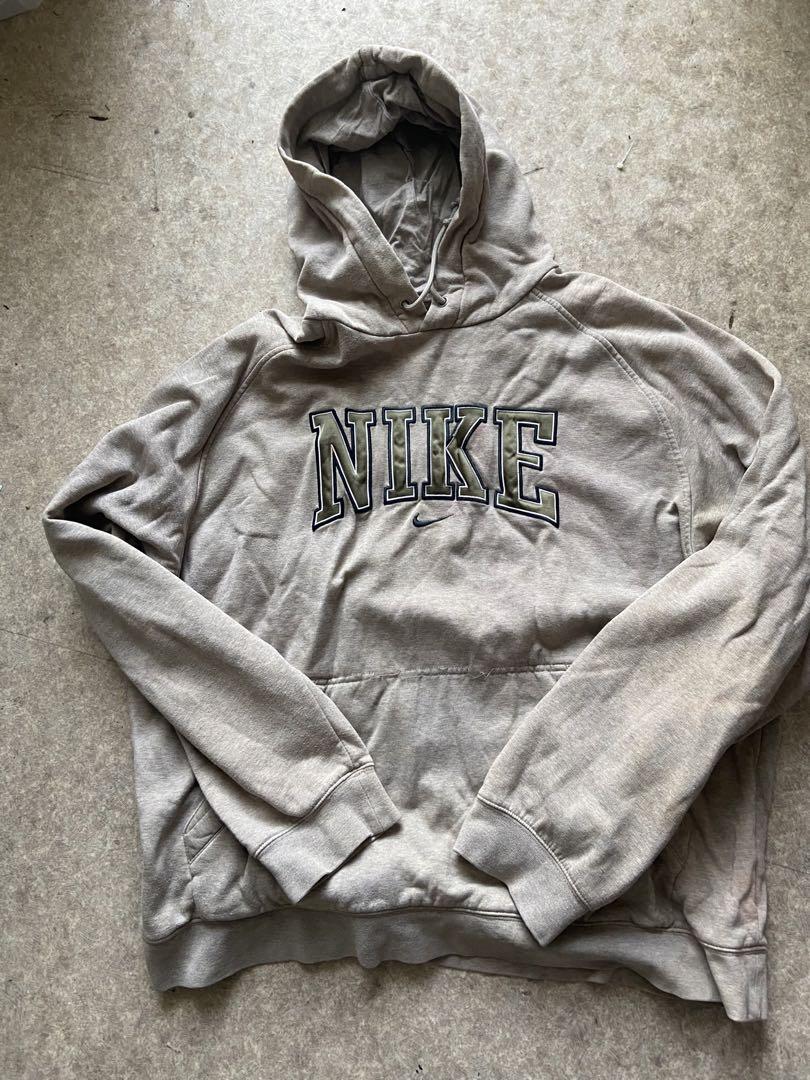 NIKE ベージュ パーカー XL 汚れあり 90s
