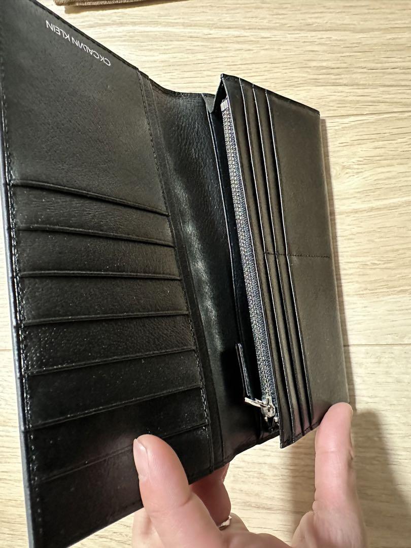 カルバンクライン　長財布　グレーメタリック