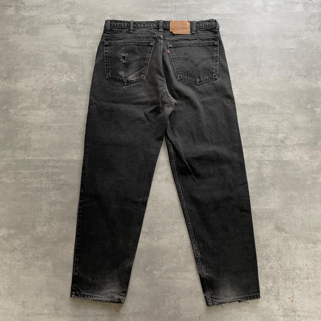 大人も着やすいシンプルファッション リーバイス ブラックデニム Levi USA 90s 550 L32 W38 パンツ