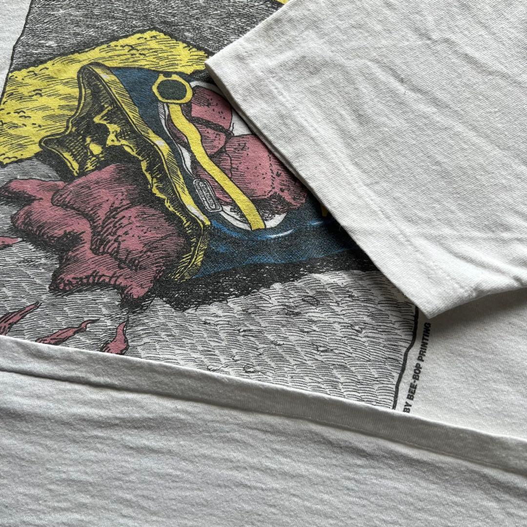 希少90's SPAM プリント 企業T 袖裾シングル Anvil USA製 希少90's SPAM プリント 企業T 袖裾シングル Anvil USA製