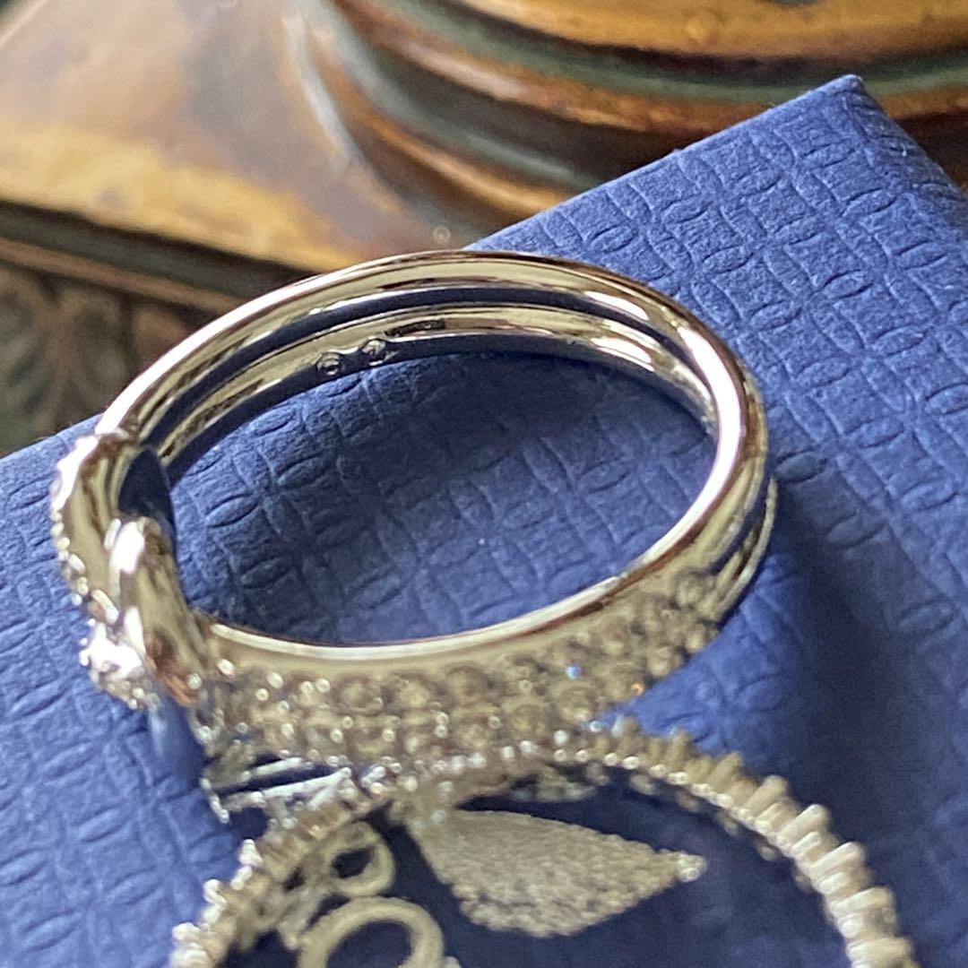 SWAROVSKI♥スワロフスキー リング 2本セット 指輪 シルバー 58