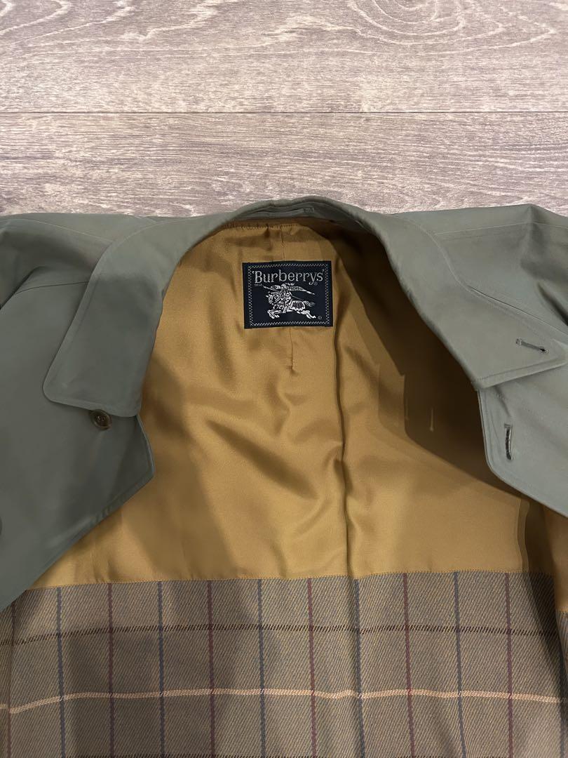 90年代 BURBERRYS玉虫/比翼/ステンカラーコート M