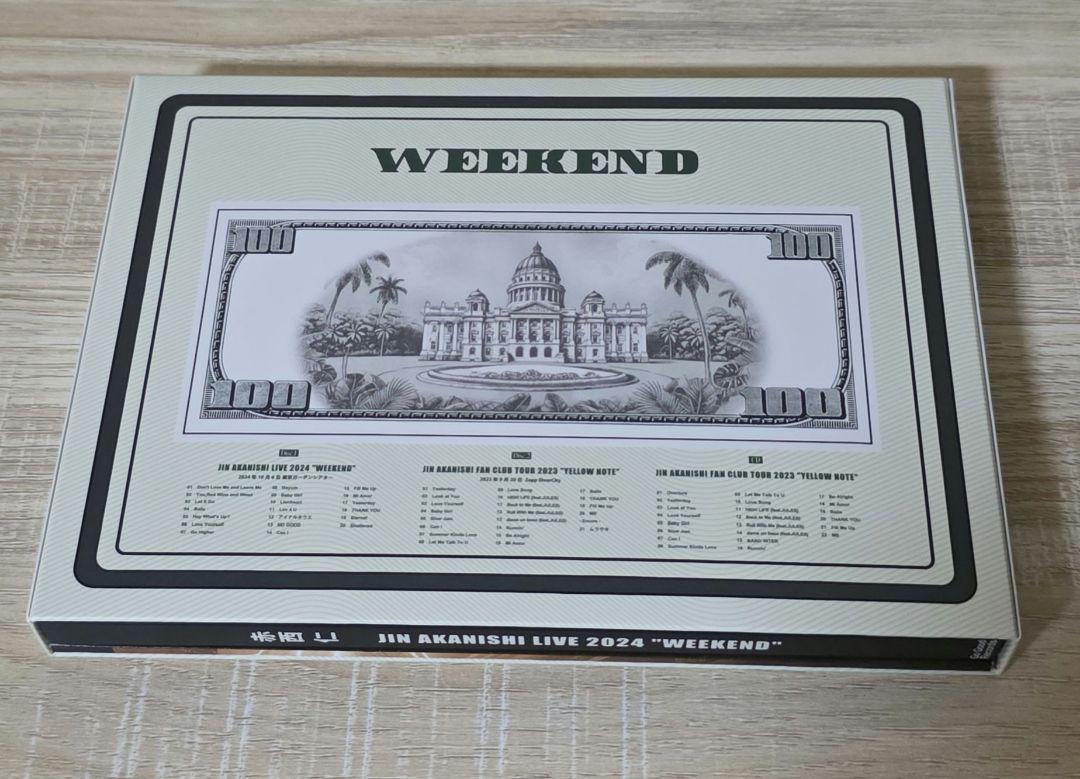 赤西仁 LIVE 2024 WEEKEND DVD 特別仕様限定盤 新品 未開封 JIN AKANISHI LIVE 2024 “WEEKEND” 【特別仕様限定盤】(2DVD+CD+