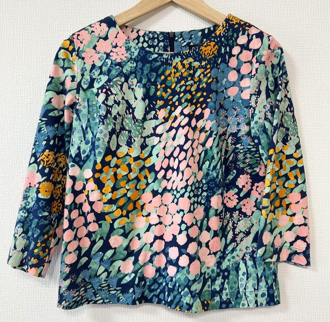 美品　marimekko　マリメッコ　花柄　七部袖　ブラウス 6,020円