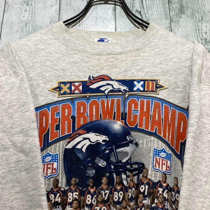 USA製】NFL スターター☆希少デザイン スウェット 刺繍ロゴ L
