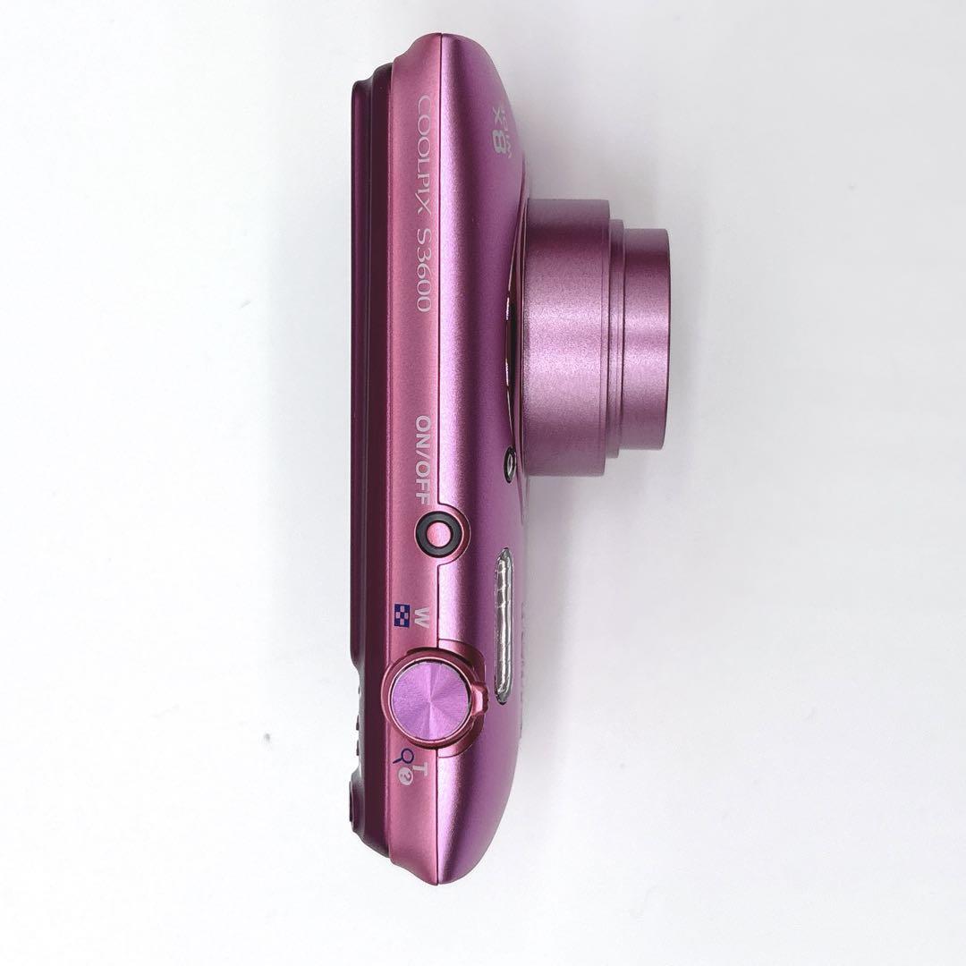 【美品】Nikon COOLPIX S3600 ピンク　コンデジ　デジカメ　箱付
