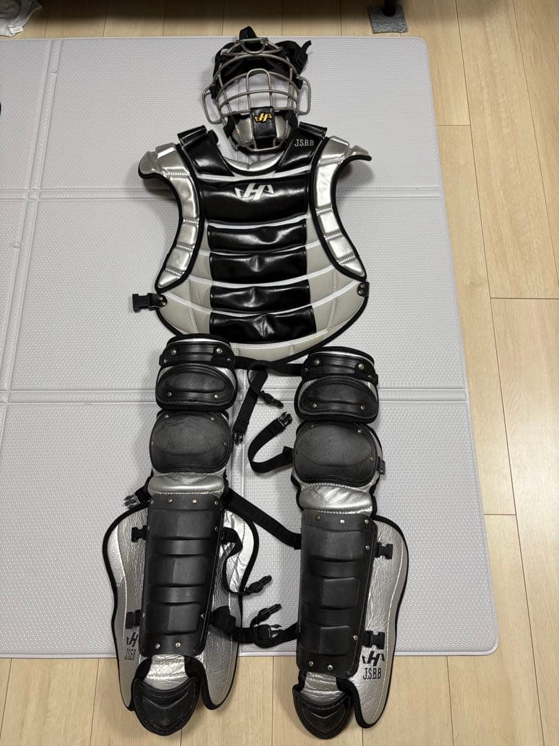 ハタケヤマ 一般軟式用キャッチャー防具 シルバー げHATAKEYAMA