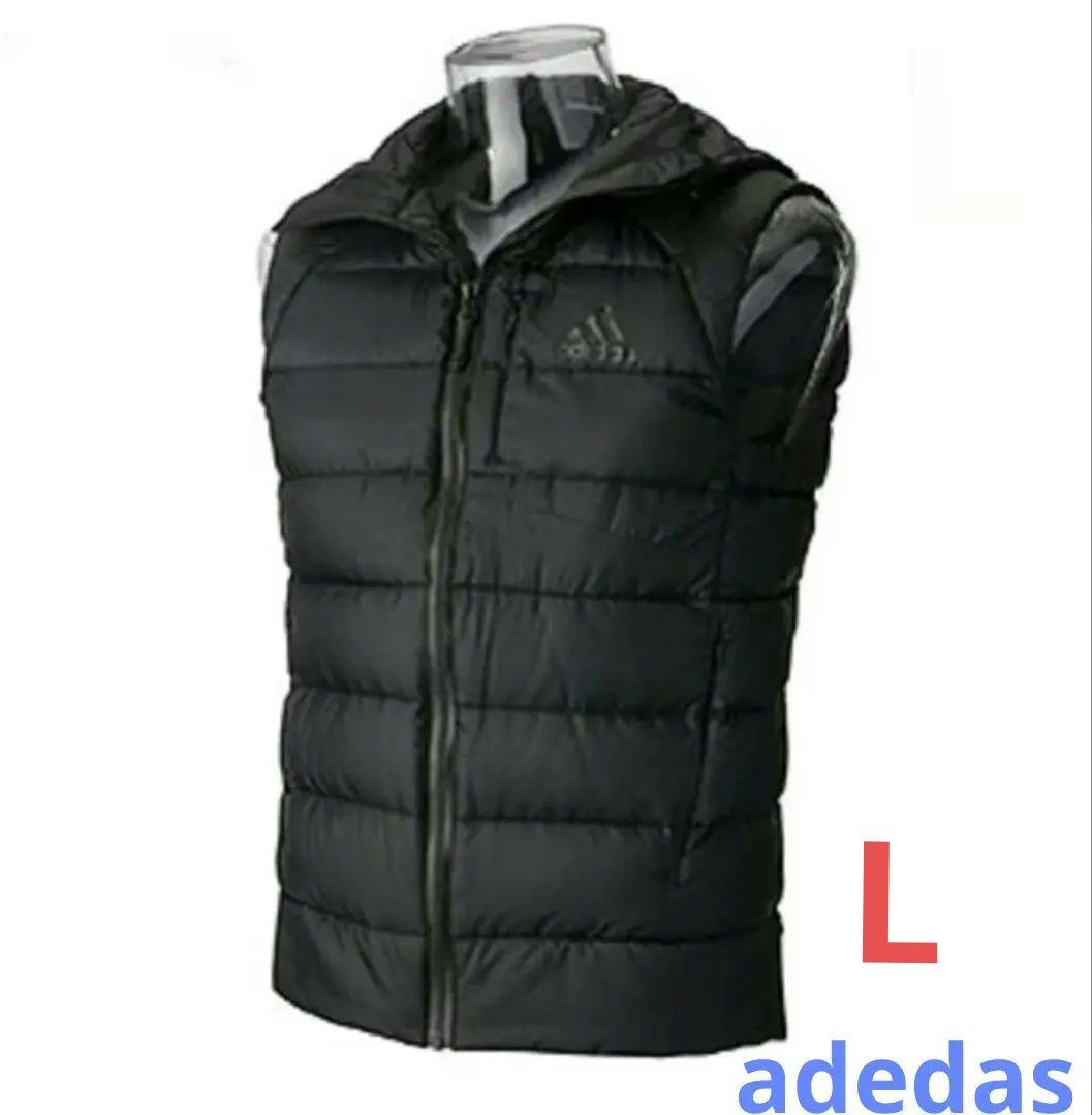 adedas アディダス ダウンベスト フード ダウン L