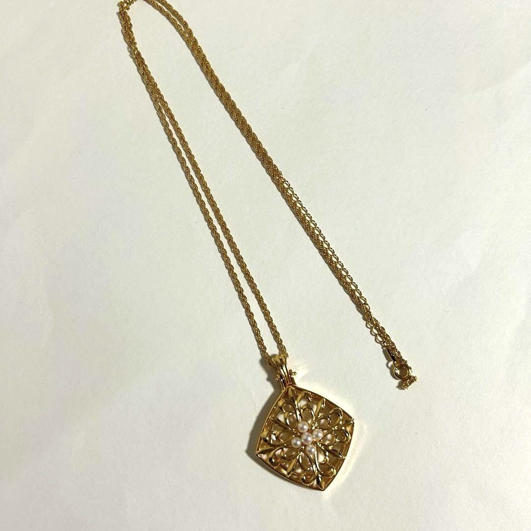 田崎真珠 真珠付きペンダント ルーペ ロングネックレス 76cm