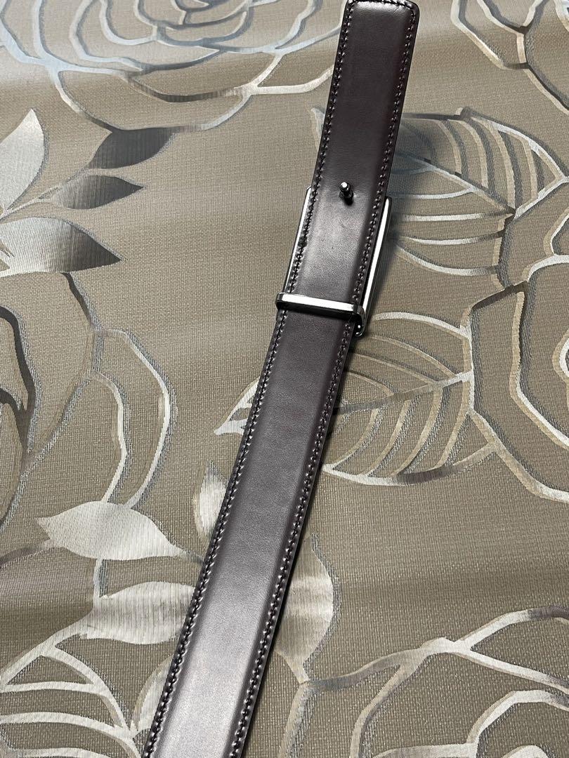 ヤザワ　新品　超目玉GUCCI メンズブラックレザーベルト Gロゴ