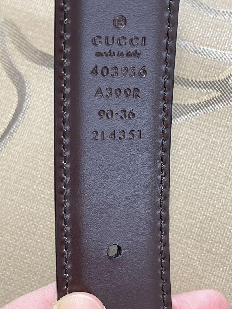 ヤザワ　新品　超目玉GUCCI メンズブラックレザーベルト Gロゴ