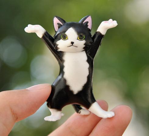 希少 猫のペンたて 4匹セット 小物を猫が持ってくれちゃう インテリア ...