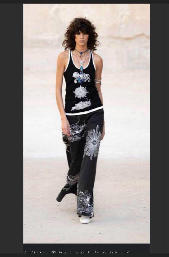 CHANEL 青いストラスガラス星型チャーム ラインストーン