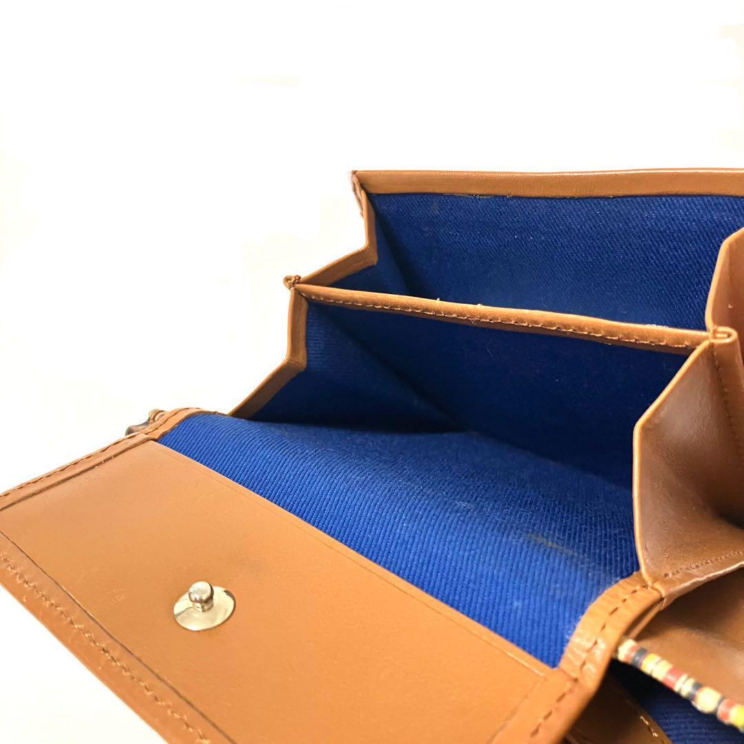 新品✨ポールスミス✨ベジタンストライプトリム✨二つ折り財布✨Paul Smith
