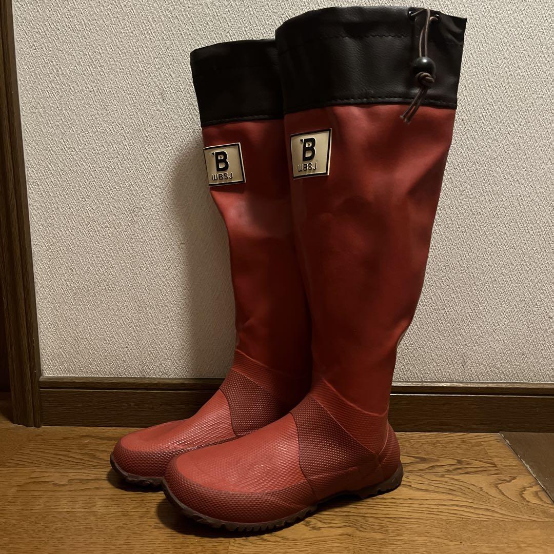 【美品】日本野鳥の会 レインブーツ レッド SS 値下げしました