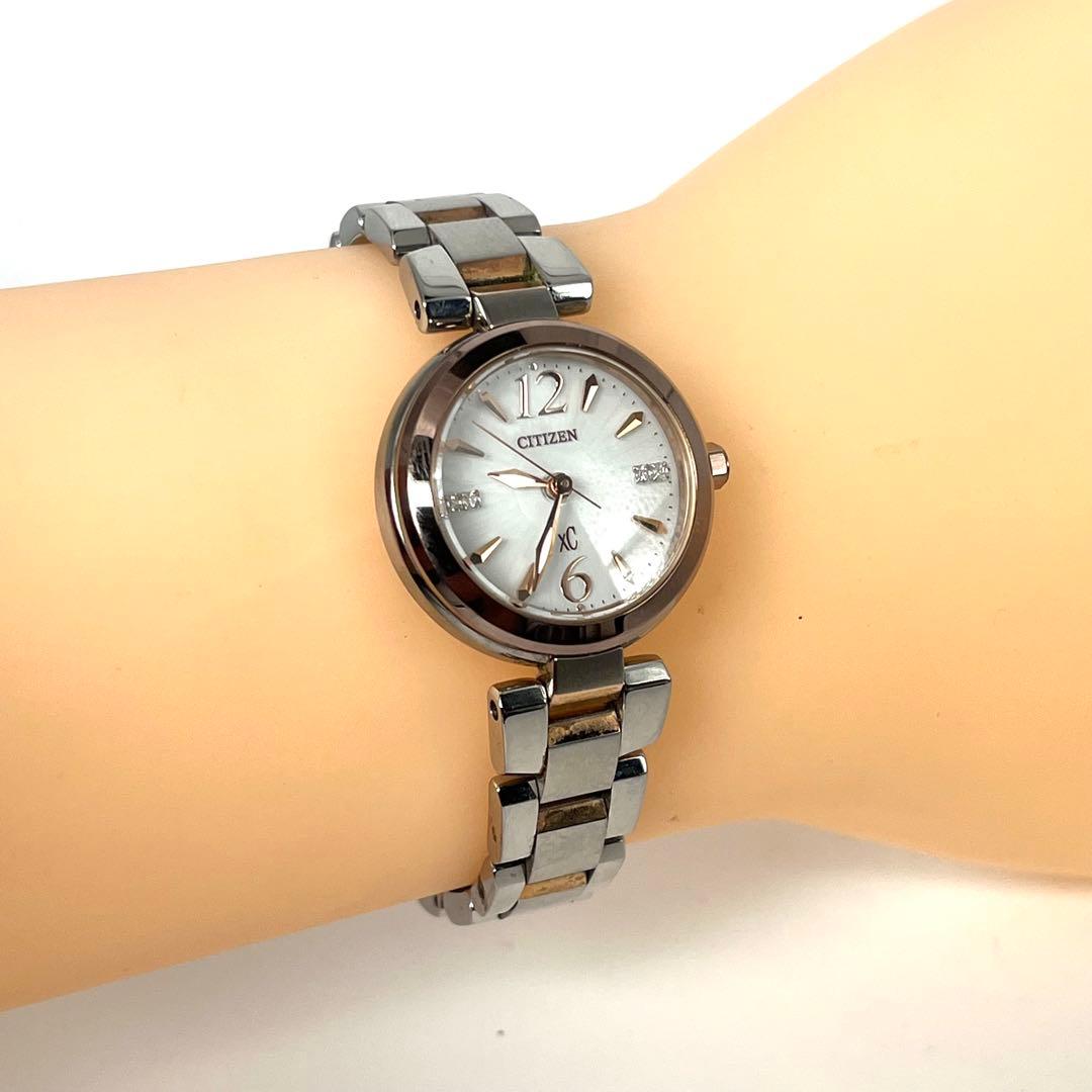 【稼働品】CITIZEN シチズン クロスシー コンビ 4Pダイヤ ソーラー 【稼働品】CITIZEN シチズン クロスシー コンビ 4Pダイヤ ソーラー