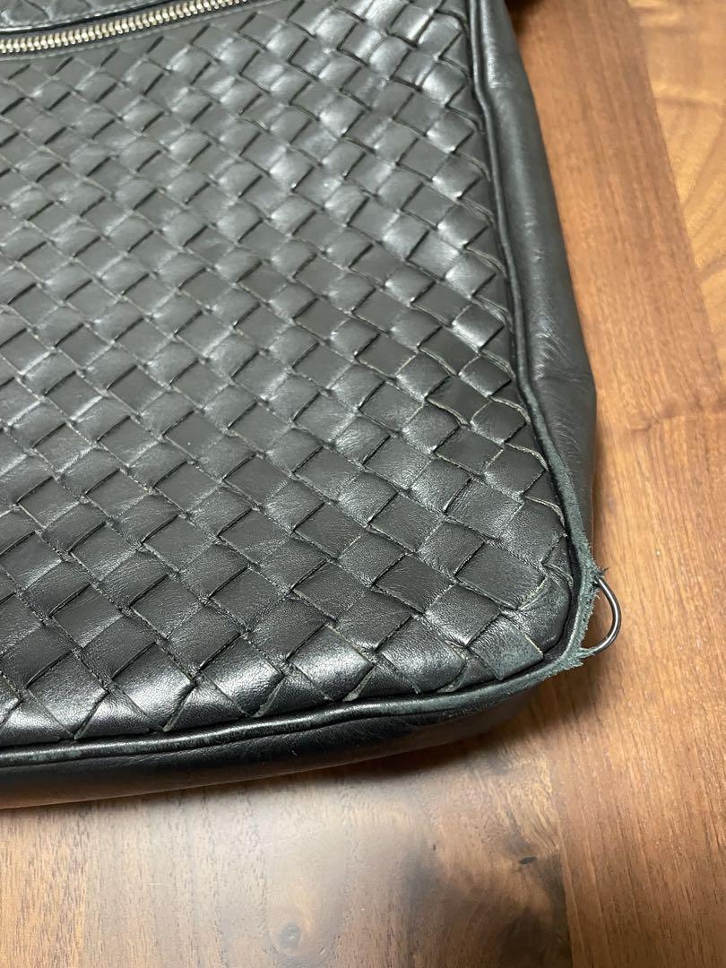 ボッテガヴェネタ BOTTEGA VENETA 黒 本革 編み込み バッグ ボッテガヴェネタ BOTTEGA VENETA 黒 本革 編み込み バッグ