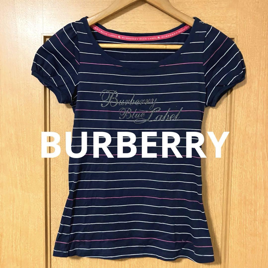 【素敵なデザイン❗️】BURBERRY 総柄 ラメデザイン チビT Y2K
