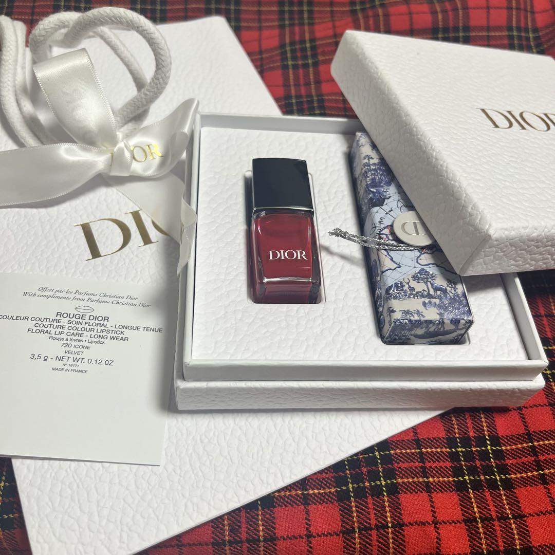 【非売品】Dior ネイルエナメル＆リップスティック 現品セット Dior ネイルカラー＆リップスティック - メルカリ