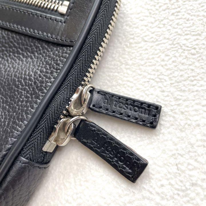 極美品】アテストーニ メンズ セカンドバッグ レザーポーチ