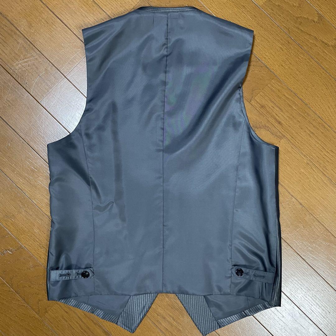 新品 A-7 スーツ 3点セット ジャケット・ベスト・パンツ グレーストライプ