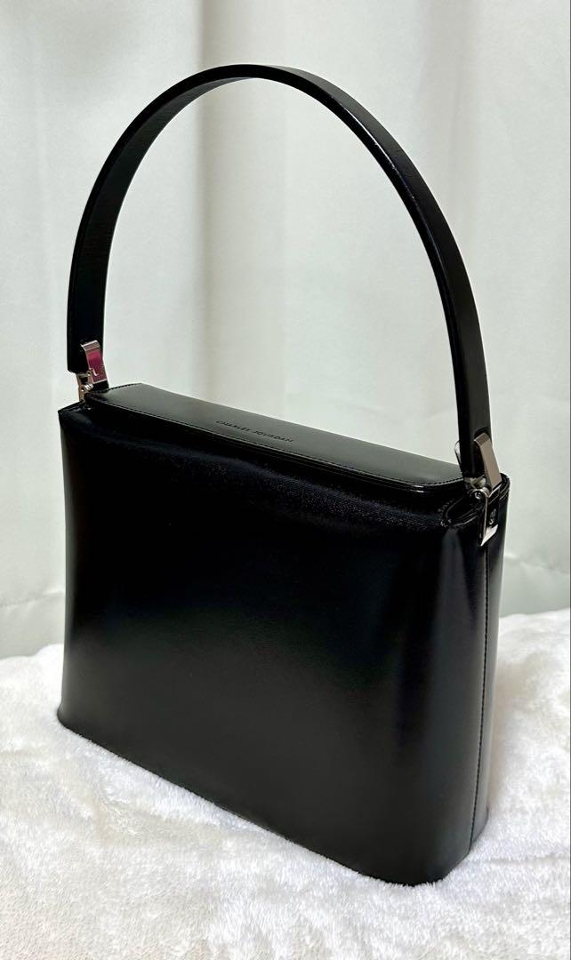 CHARLES JOURDAN ハンドバッグ レザー ブラック