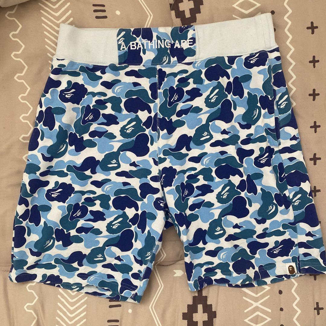 A BATHING APE shorts L first camo blue