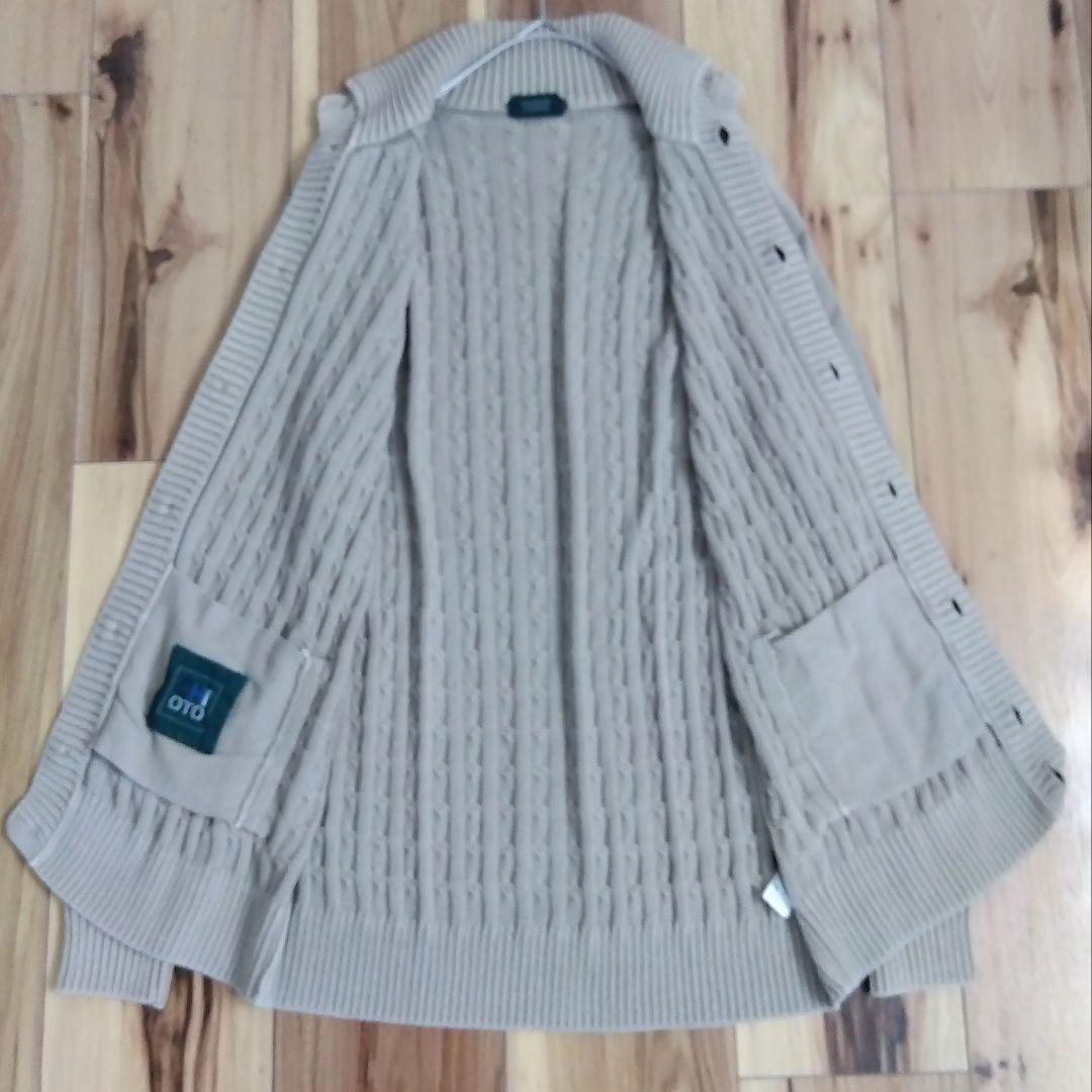 ZANONE CHIOTO ケーブルニットカーディガン イタリア製 ベージュ