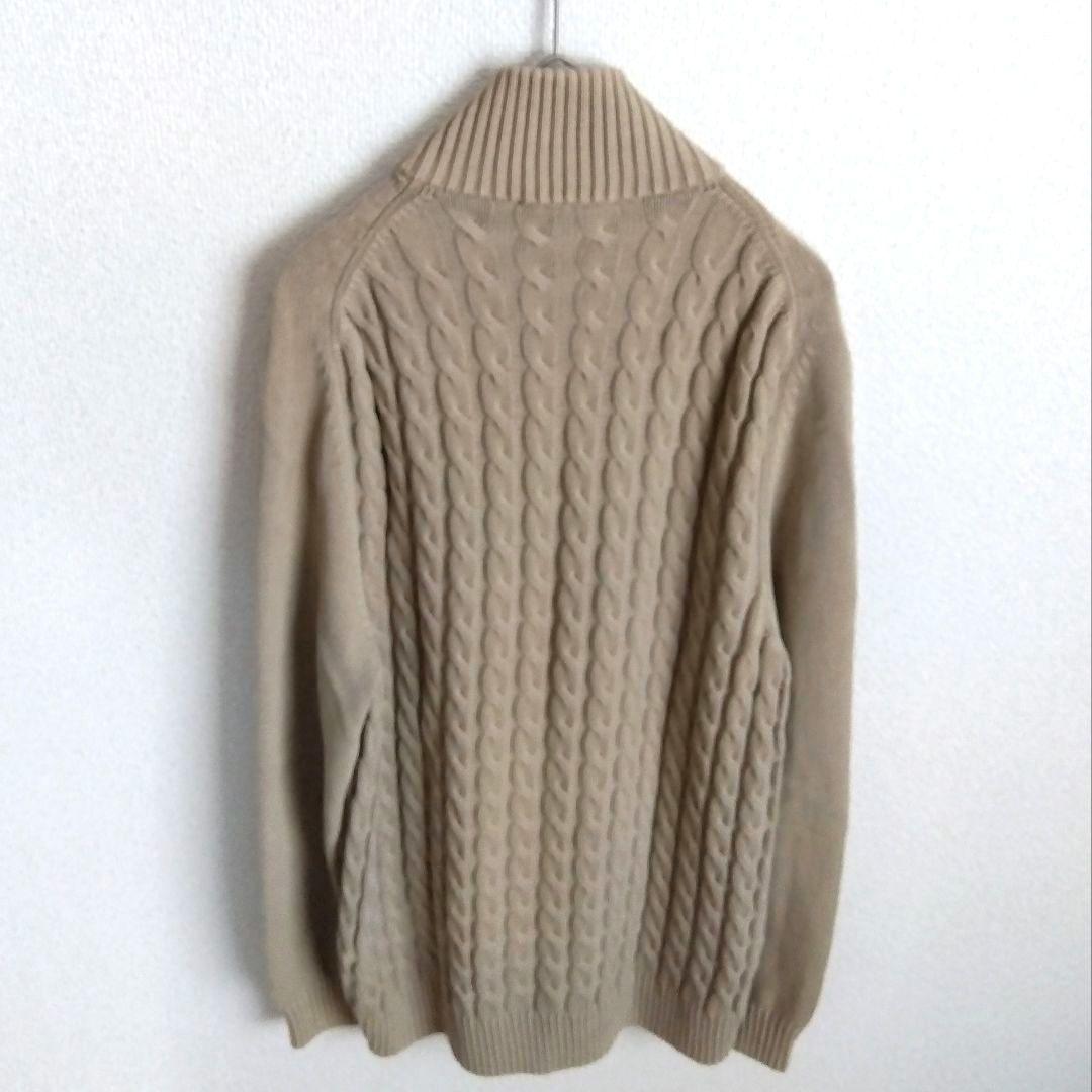ZANONE CHIOTO ケーブルニットカーディガン イタリア製 ベージュ