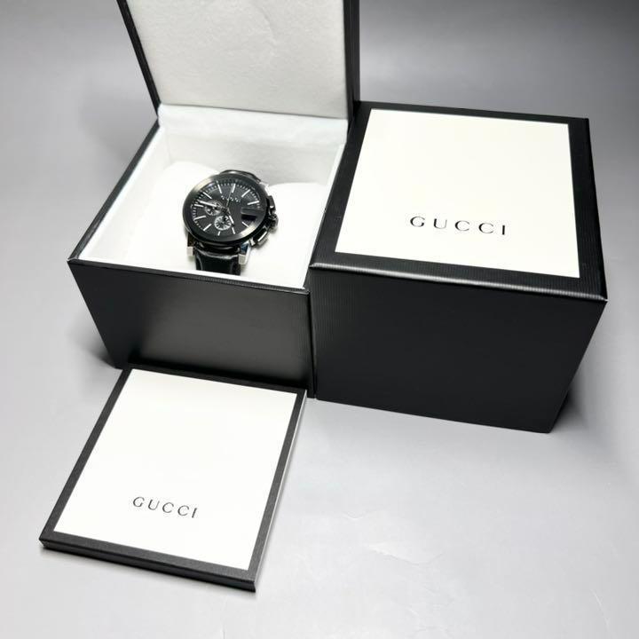 新品】GUCCI/グッチ Gクロノ ブラック メンズ腕時計 定価20万円 | kamed.az