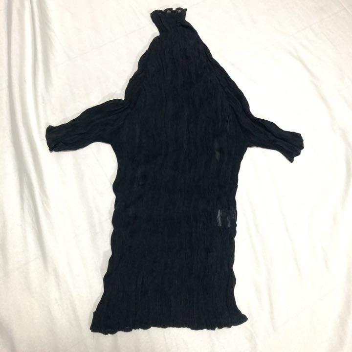 超激安人気 ISSEY MIYAKE イッセイミヤケ プリーツ 縮絨 ハイネック シアー M Vwsni-m11198568671 新品本物保証
