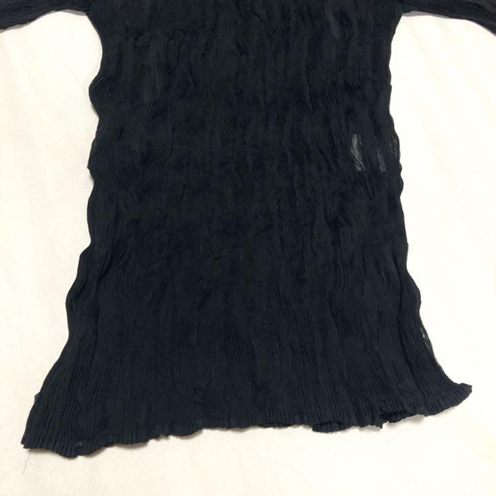 超激安人気 ISSEY MIYAKE イッセイミヤケ プリーツ 縮絨 ハイネック シアー M Vwsni-m11198568671 新品本物保証