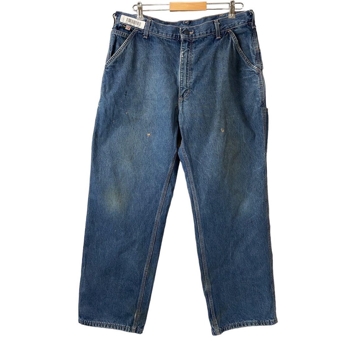 カーハートＦＲ　CARHARTT　デニムペインターパンツ　青ブルーデニム　古着